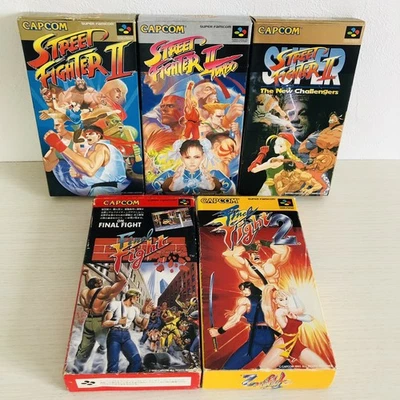 SFC Final Fight Street Fighter set of 5 Super Famicom Capcom Japan import - Image 1 of 4