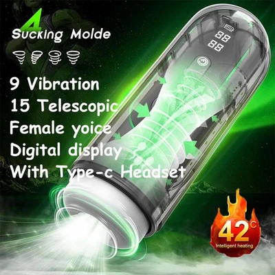 HandsFree Male Masturbator Tongue Lick Sucking Pocket Pussy Stroker Men Sex Toy - Image 1 of 4