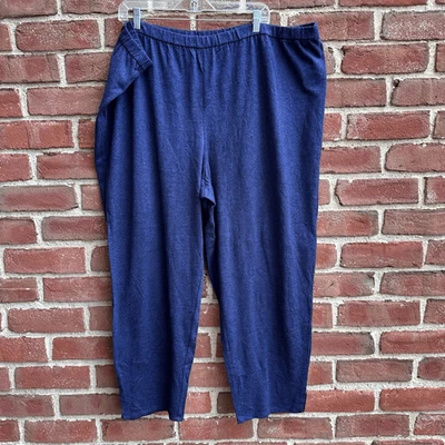 Pantalón cónico para mujer Eileen Fisher $148 algodón cáñamo melange 3X Foto 1 de 4