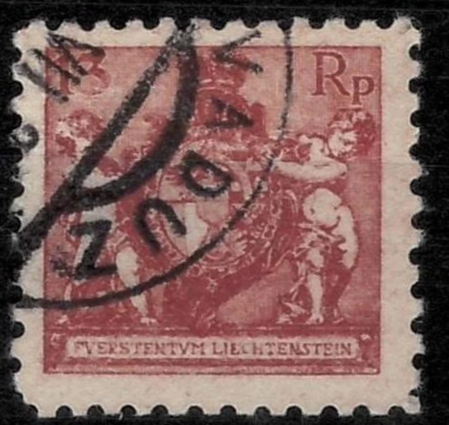 Liechtenstein 1921 ☀ 13 Rp,  Perf: 9½ Mi 51A ☀ used cv 2200e - Image 1 of 2