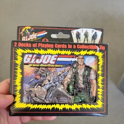 GI Joe 2 barajas de cartas en lata coleccionable (nuevo) Foto 1 de 2