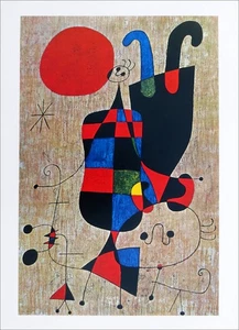 Joan Miro Upside Down Figures Offset Lithograph Best Quality Italy 31 x 23-1/2 - Picture 1 of 3