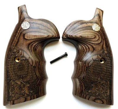 Smith & Wesson S&W K/L/X Frame Grips Round Butt Walnut Scroll - Image 1 of 4