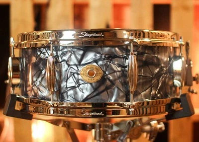 Slingerland 5.5x14 收音机国王艺术家黑色钻石珍珠小军鼓 — 第 1/4 张图片