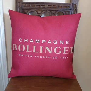 Champagne Bollinger Linen Cushion Covers 45cm x 45cm Accesssories Gift Decor - Picture 1 of 7
