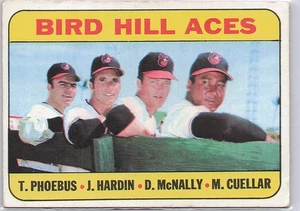 1969 Topps #532 Bird Hill Aces (Phoebus/Hardin/McNally/Cuéllar) EX-NM - Imagen 1 de 2