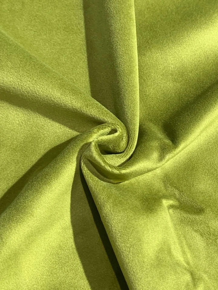 Olive Green Velvet fabric  57'' length  by the Bulk 55 yards - Image 1 of 3