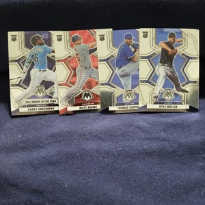 2022 Panini Mosaic Randy Arozarena, Kyle Muller, Riley Adams and Thomas Szapucki