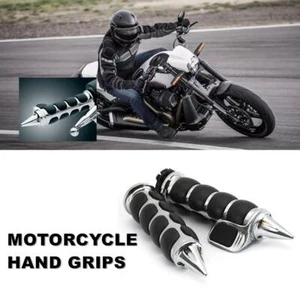 1" Spike Hand Grips Handle Bar for Suzuki Intruder VL VS 700 750 800 1400 1500 - Picture 1 of 11