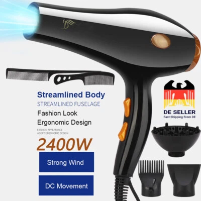 Föhn Ionen Haartrockner Professioneller Fön 2400Watt Superschnell Haartrockner
