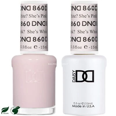 DND Duo Gel & Nail Polish Set - Sheer - She's White? She's Pink? 860 - 2 x 15ml