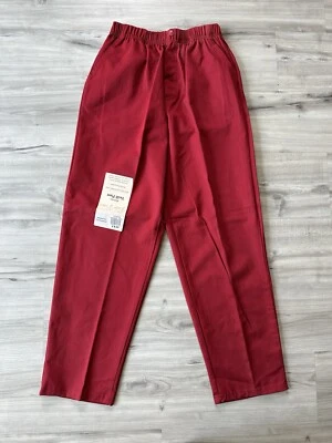 Pantalones de sarga Bobbie Brooks para mujer talla 10P rojo muy baya vintage nuevos Foto 1 de 4