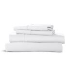 Purity Home King White, 100% Cotton Sheet Set, 400 Thread Count, Wrinkle-Resi...