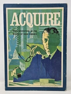 ACQUIRE 1976 Avalon Hill Board Game 100% Complete Bookshelf Edition - Image 1 of 4