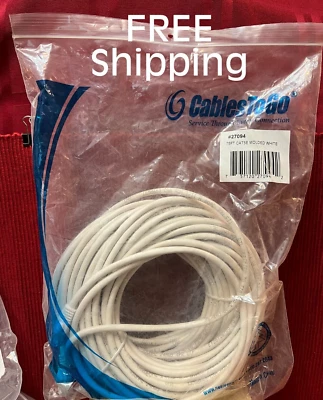CTG  Cables-To-Go #27094  75 FT, CAT5E, MOLDED WHITE (NIP) - Image 1 of 4