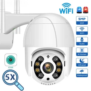 Cámara IP PTZ de 5 MP Wifi AI HumanDetection 1080P inalámbrica P2P RTSP 4X zoom digital - Imagen 1 de 20