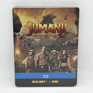 Jumanji Welcome to the Jungle (Blu-ray/DVD, 2017, Steelbook, WS) New Sealed - Imagen 1 de 5