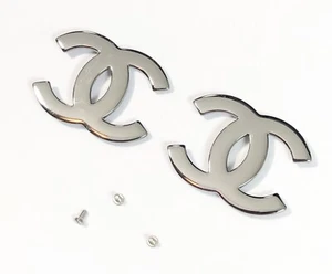 CHANEL CH 5492 CH 5493 Plata Repuesto Simple Side Icono Logo Genuino ITALIA - Imagen 1 de 6