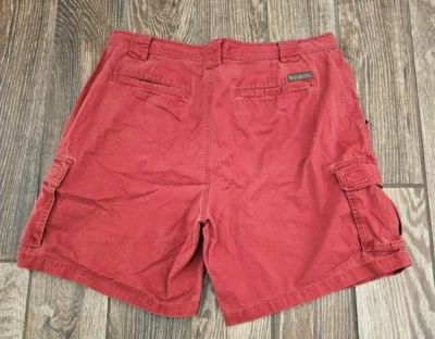 Columbia Sportswear Flat Front Shorts Cotton  Red Cargo Utility 9 inch 40 W 2XL - Image 1 of 4