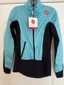 Women’s Castelli Donna Cromo Light Cycling Jacket w/Liner, Blue, S, NWT - Picture 1 of 11