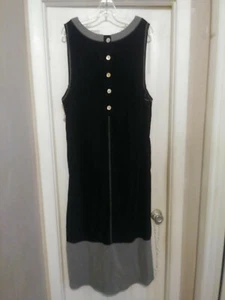 California Concepts: Damen schwarz & grau ärmellos Zebra Pulloverkleid Größe 10 - Bild 1 von 8