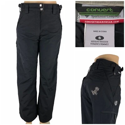 Columbia Womens Small Snowboard Pants Black Base TRX Convert Embroidered - Image 1 of 4