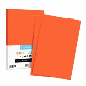 11 x 17" Dark Orange Bright Color Cardstock Paper, 65lb Cover, 50 Sheets - Picture 1 of 6