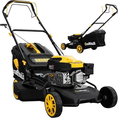 Craftful Rasenmäher Benzin 4 PS Selbstantrieb Benzinmäher 46cm Schnittbreite - Bild 1 von 4
