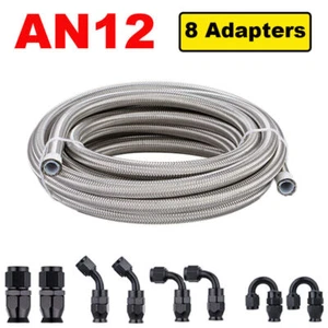 Kit de montaje de manguera de línea de combustible 3M AN12 manguera trenzada de acero inoxidable con extremos de manguera giratorios - Imagen 1 de 13