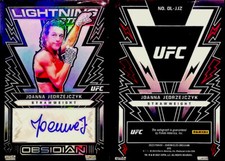 Joanna Jedrzejczyk 2023 Panini UFC Obsidian Lightning Strike Signatures