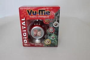 Vu-Me Digital Photo Christmas Ornament 70 Photo Display 1.5" LCD Screen Red - Picture 1 of 6