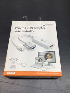 j5Create VGA auf HDMI Adapter Video + Audio JDA214 NEU offene Box