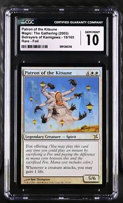 PATRON OF THE KITSUNE Betrayers of Kamigawa Foil CGC 10 MTG [Nostalgium] - Image 1 of 2