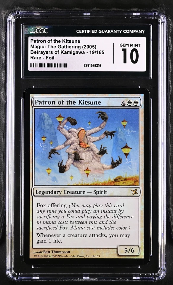 PATRON OF THE KITSUNE Betrayers of Kamigawa Foil CGC 10 MTG [Nostalgium] - Image 1 of 2