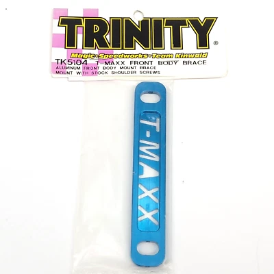 Vintage Trinity Blue Traxxas T-Maxx Machined Aluminum Front Body Brace TK5104 - Image 1 of 4