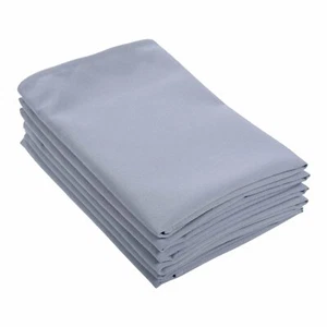 10x Napkin Serviette Grey Cafe Restaurant Table Linen 100% Jet Spun Poly 50x50cm - Picture 1 of 1