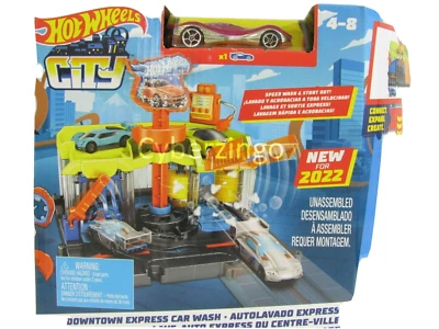 Hot Wheels Downtown Express Car Wash With Car BRAND NEW - Image 1 of 4