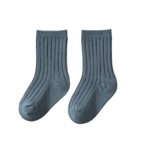 2 Pairs Baby Socks Children Boys Girls Winter Warm Socks Solid Color 0-8 Years - Picture 1 of 23