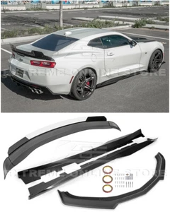 For 16-Up Camaro Refresh ZL1 Track Front Lip Side Skirts Rear Wickerbill Spoiler - Picture 1 of 12
