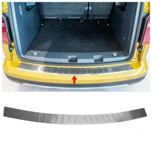 Cromato Protezione Paraurti SPAZZOLATO ACCIAIO Per VW CADDY 2015 AL 2020 - Picture 1 of 7