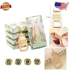 Pack of 24 Charming Poppin Bottle Design Baby Shower Bottle Openers in Green - Picture 1 of 11