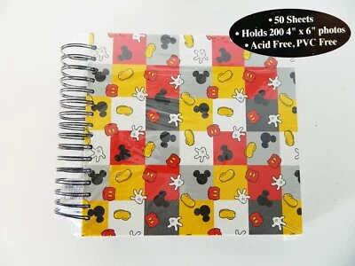 Mickey Mouse Ring Photo Album Disney World Disneyland Holds 200 4x6 Abstract NIP - Image 1 of 4