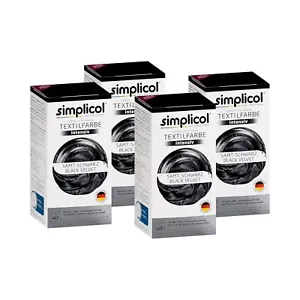 Simplicol Textilfarbe Intensiv Samt-Schwarz 150g 4er Pack - Bild 1 von 6