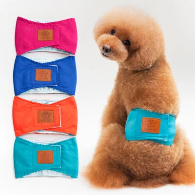 Male Dog Puppy Nappy Diapers Belly Wrap Band Sanitary Physiological Pant S-XL - Image 1 of 4