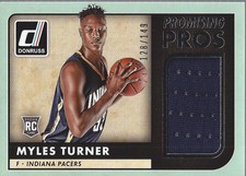 2015-16 Donruss Promising Pros Jumbo Swatches #20 Myles Turner Jersey /149 