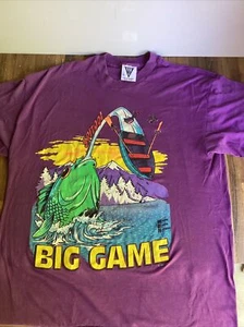 Vintage SSI Big Game MEN Macro Earth Native Fishing 1991 Tshirt Single Stitch XL - Picture 1 of 8