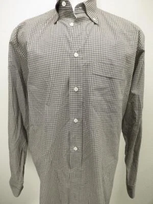 Crisp LUCIANO BARBERA sage green/black button-down collar dress shirt 15/41 P30 - Image 1 of 4