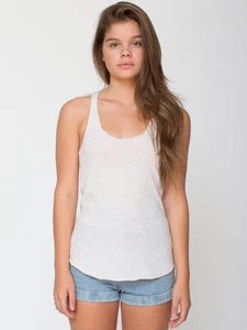 American Apparel Women's Tri-Blend Racerback Tank - Tri Oatmeal - Picture 1 of 2
