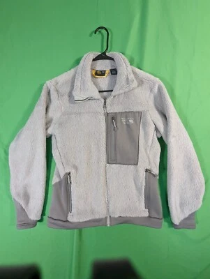 Jaqueta de lã Mountain Hardwear feminina zíper completo cinza médio mangas compridas - Imagem 1 de 4