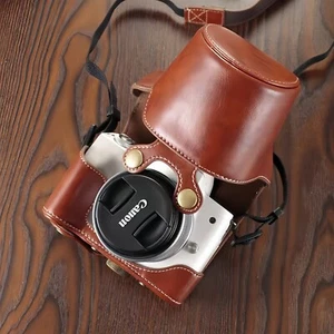 Camera bag. Leather hard case. for Canon EOS M50. Canon M50II. Anti-fall - Picture 1 of 18